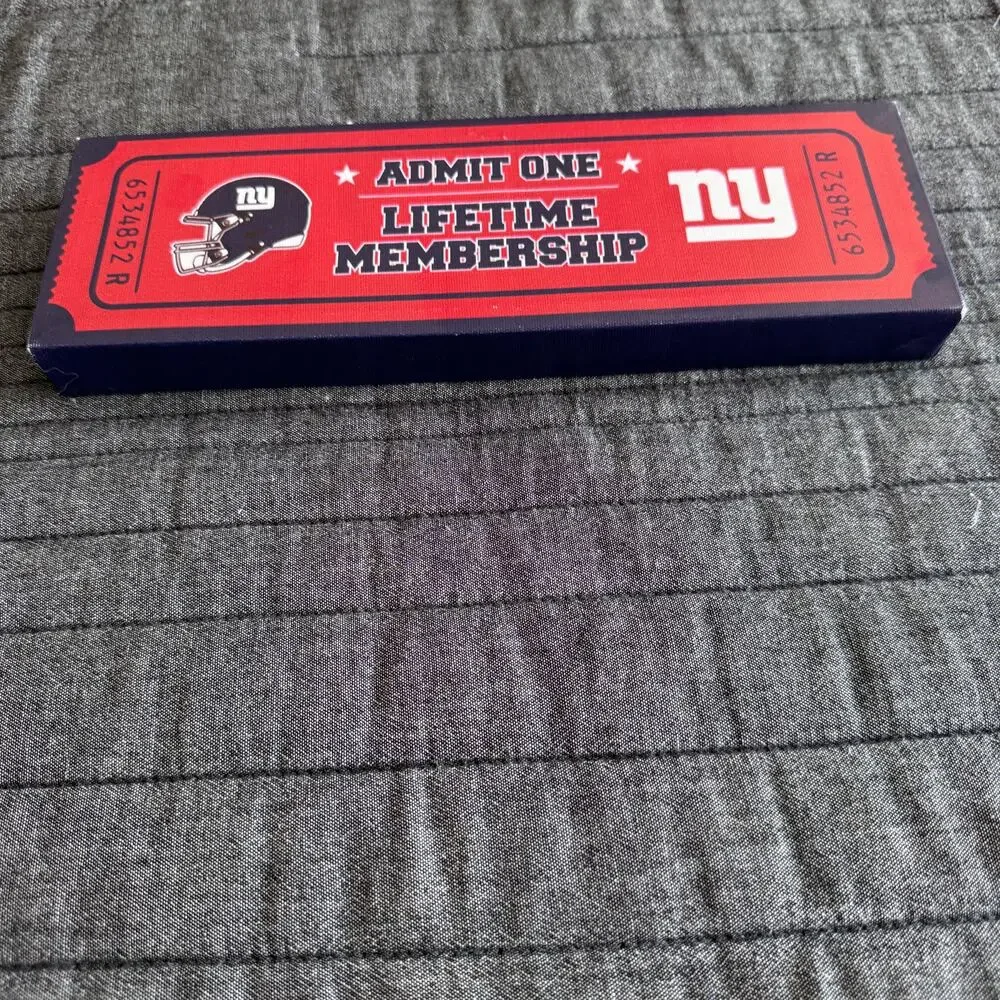 New NFL New York Giants Admit One Lifetime Membership Canvas Decor - 11